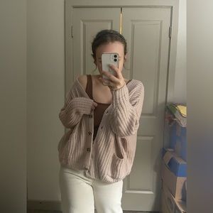 Light Pink Cardigan Sweater from Breathe of Youth